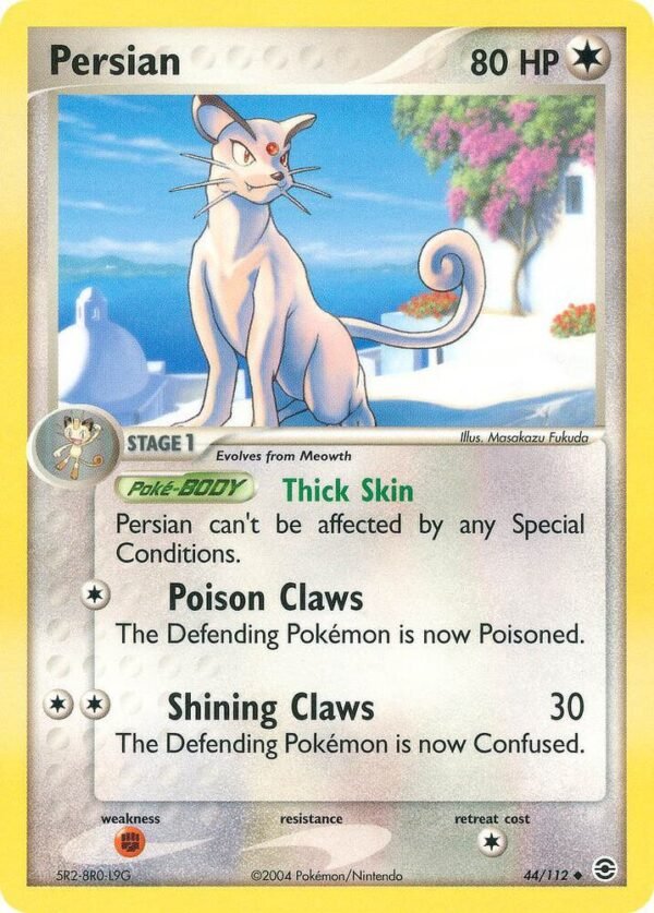 Persian 44/112 Reverse Holofoil FireRed & LeafGreen
