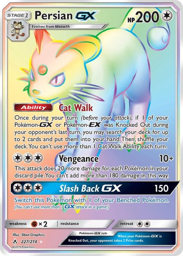 Persian GX (Secret) 227/214 Holofoil SM – Unbroken Bonds