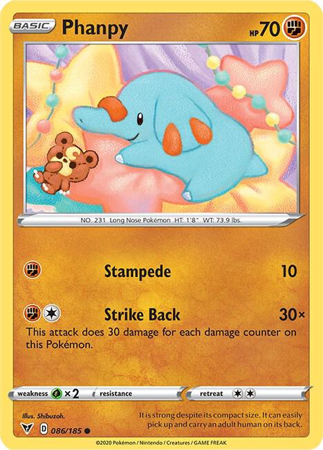 Phanpy 086/185 Normal SWSH04: Vivid Voltage Phanpy 086/185 Normal SWSH04: Vivid Voltage