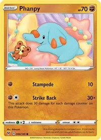 Phanpy | 086/185 | Reverse Holofoil | SWSH04: Vivid Voltage