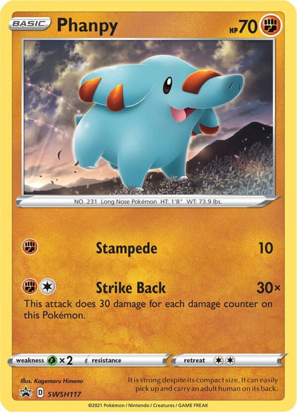 Phanpy SWSH117 Holofoil SWSH: Sword & Shield Promo Cards Phanpy SWSH117 Holofoil SWSH: Sword & Shield Promo Cards