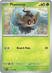 Phantump | 011/197 | Normal | SV03: Obsidian Flames