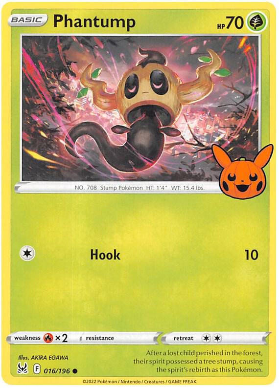 Phantump 016/196 Normal Trick or Trade BOOster Bundle 2023 Phantump 016/196 Normal Trick or Trade BOOster Bundle 2023