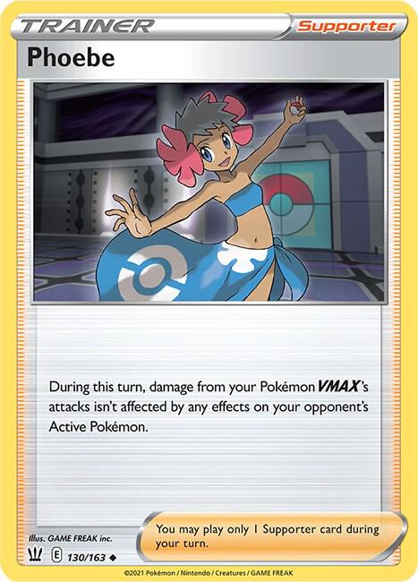 Phoebe 130/163 Normal SWSH05: Battle Styles Phoebe 130/163 Normal SWSH05: Battle Styles