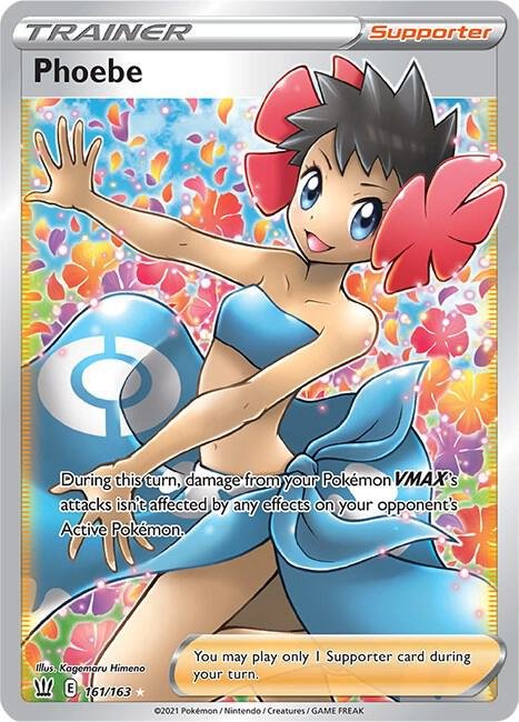 Phoebe (Full Art) 161/163 Holofoil SWSH05: Battle Styles Phoebe (Full Art) 161/163 Holofoil SWSH05: Battle Styles
