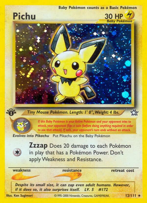 Pichu 012/111 1st Edition Holofoil Neo Genesis Pichu 012/111 1st Edition Holofoil Neo Genesis