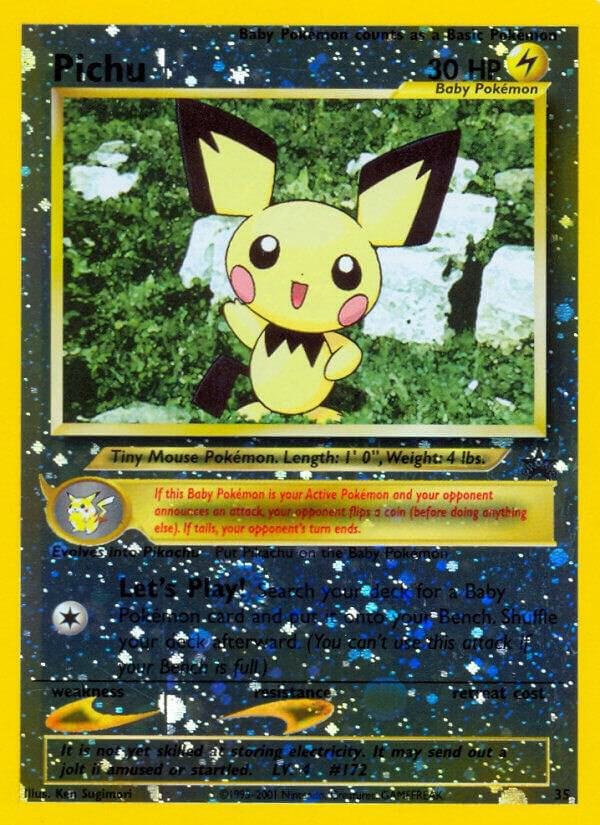Pichu 35/53 Reverse Holofoil WoTC Promo