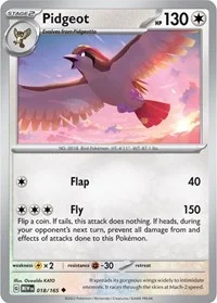 Pidgeot | 018/165 | Reverse Holofoil | SV: Scarlet & Violet 151