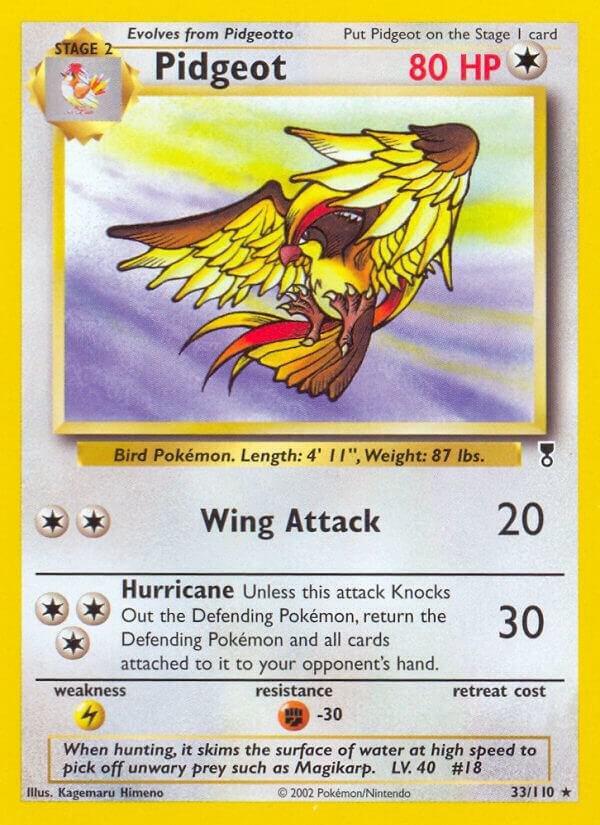 Pidgeot 033/110 Reverse Holofoil Legendary Collection