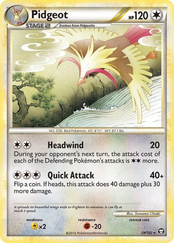 Pidgeot 29/102 Reverse Holofoil Triumphant