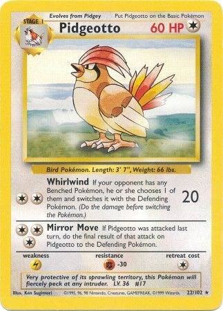 Pidgeotto 022/102 Normal Base Set Pidgeotto 022/102 Normal Base Set
