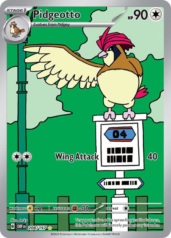 Pidgeotto 208/197 Holofoil SV03: Obsidian Flames