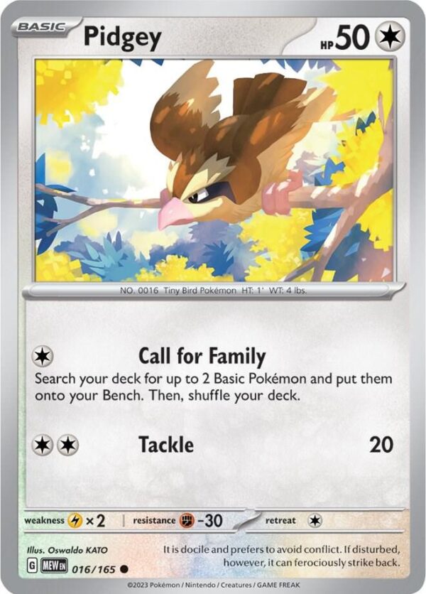 Pidgey 016/165 Normal SV: Scarlet & Violet 151