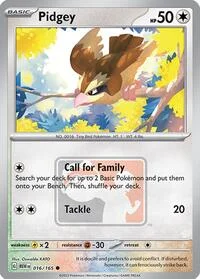 Pidgey | 016/165 (League Promo) | Reverse Holofoil | League & Championship Cards
