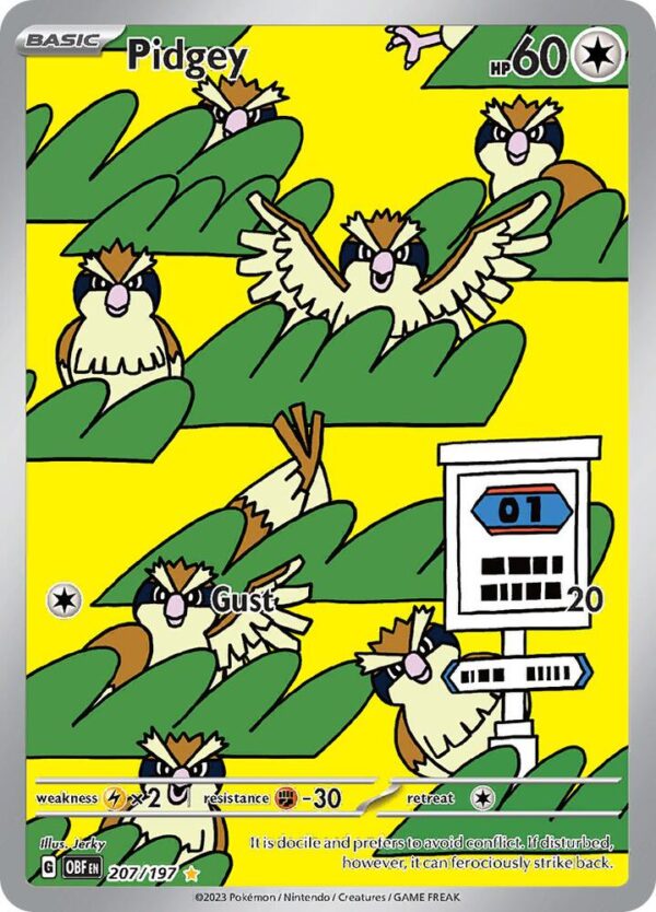 Pidgey 207/197 Holofoil SV03: Obsidian Flames Pidgey 207/197 Holofoil SV03: Obsidian Flames