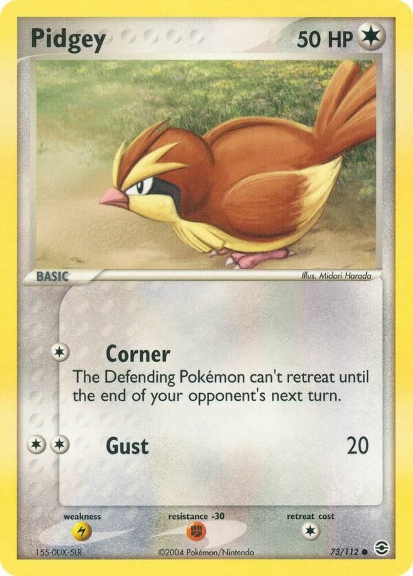 Pidgey 73/112 Normal FireRed & LeafGreen Pidgey 73/112 Normal FireRed & LeafGreen
