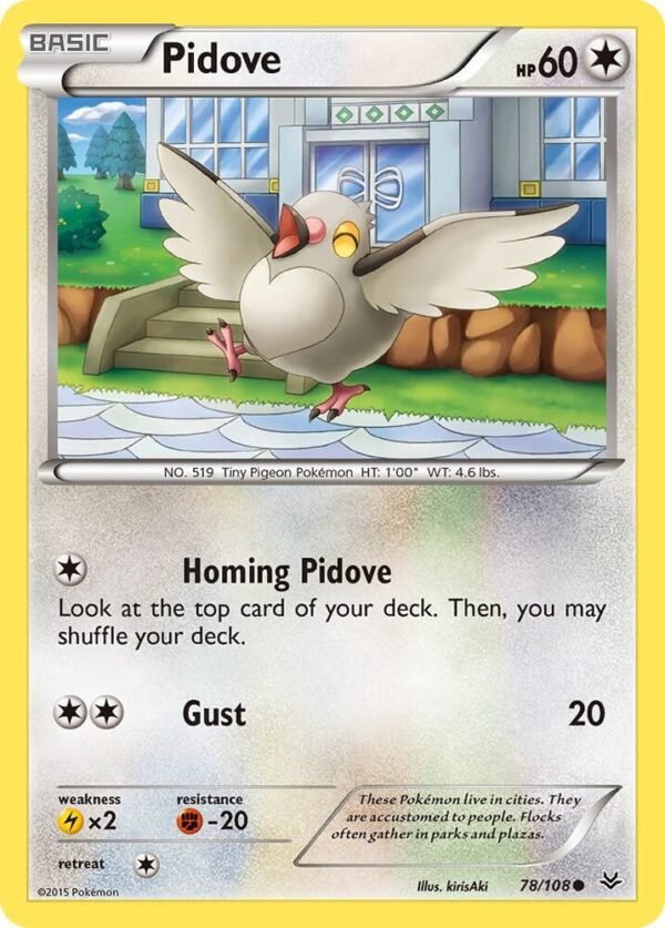 Pidove 78/108 Reverse Holofoil XY – Roaring Skies Pidove 78/108 Reverse Holofoil XY – Roaring Skies