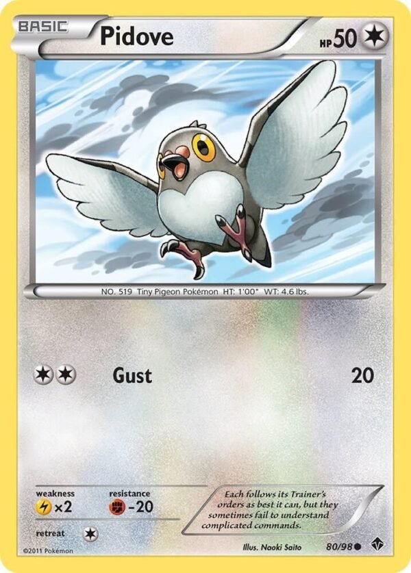 Pidove 80/98 Reverse Holofoil Emerging Powers