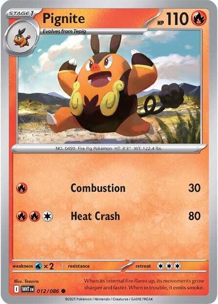 Pignite 012/086 Reverse Holofoil SV: White Flare Pignite 012/086 Reverse Holofoil SV: White Flare