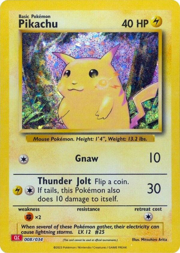 Pikachu 008/034 Holofoil Trading Card Game Classic