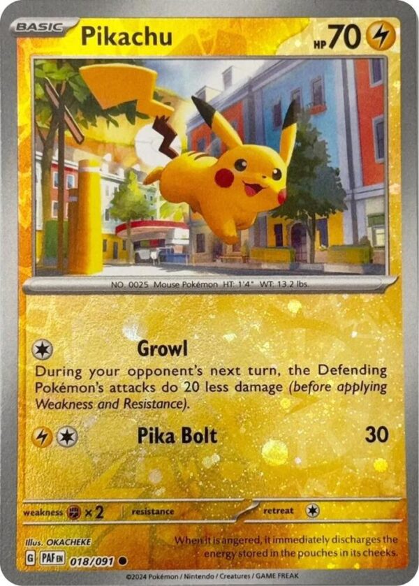 Pikachu 018/091 (Reverse Cosmos Holo) Reverse Holofoil Miscellaneous Cards & Products Pikachu 018/091 (Reverse Cosmos Holo) Reverse Holofoil Miscellaneous Cards & Products