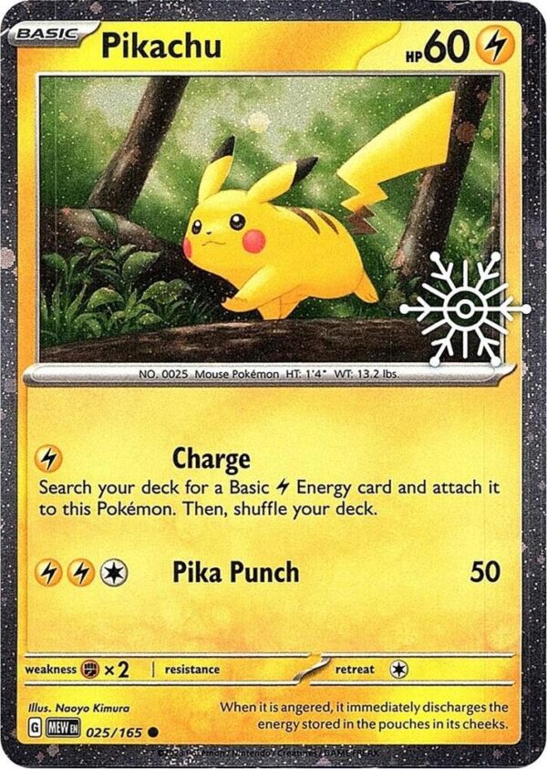 Pikachu 025/165 (Holiday Calendar) Holofoil Miscellaneous Cards & Products Pikachu 025/165 (Holiday Calendar) Holofoil Miscellaneous Cards & Products