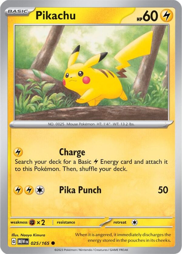 Pikachu 025/165 Normal SV: Scarlet & Violet 151