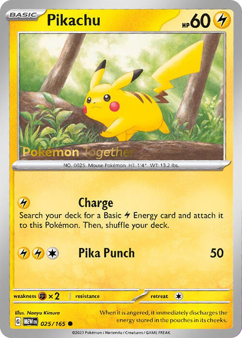 Pikachu 025/165 (Pokemon Together) Normal Miscellaneous Cards & Products