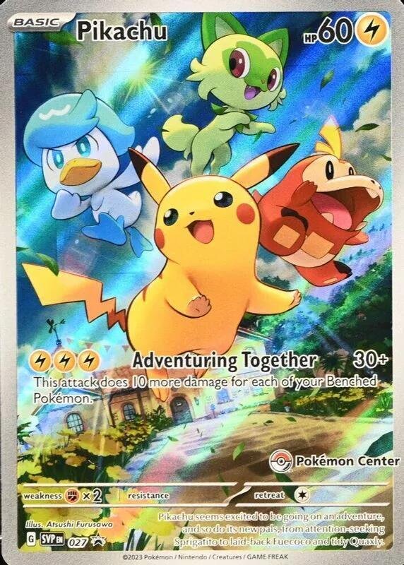 Pikachu 027 (Pokemon Center Exclusive) Holofoil SV: Scarlet & Violet Promo Cards Pikachu 027 (Pokemon Center Exclusive) Holofoil SV: Scarlet & Violet Promo Cards