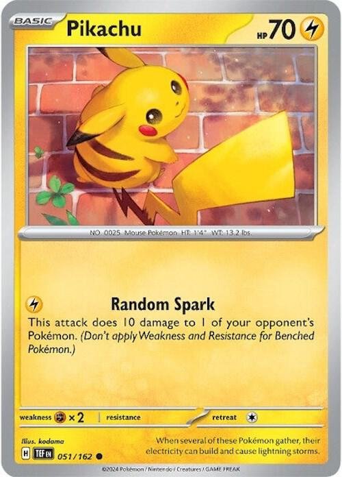 Pikachu 051/162 Normal SV05: Temporal Forces Pikachu 051/162 Normal SV05: Temporal Forces