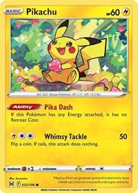 Pikachu | 052/196 | Reverse Holofoil | SWSH11: Lost Origin