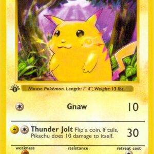 Pikachu 058/102 Unlimited Base Set (Shadowless)