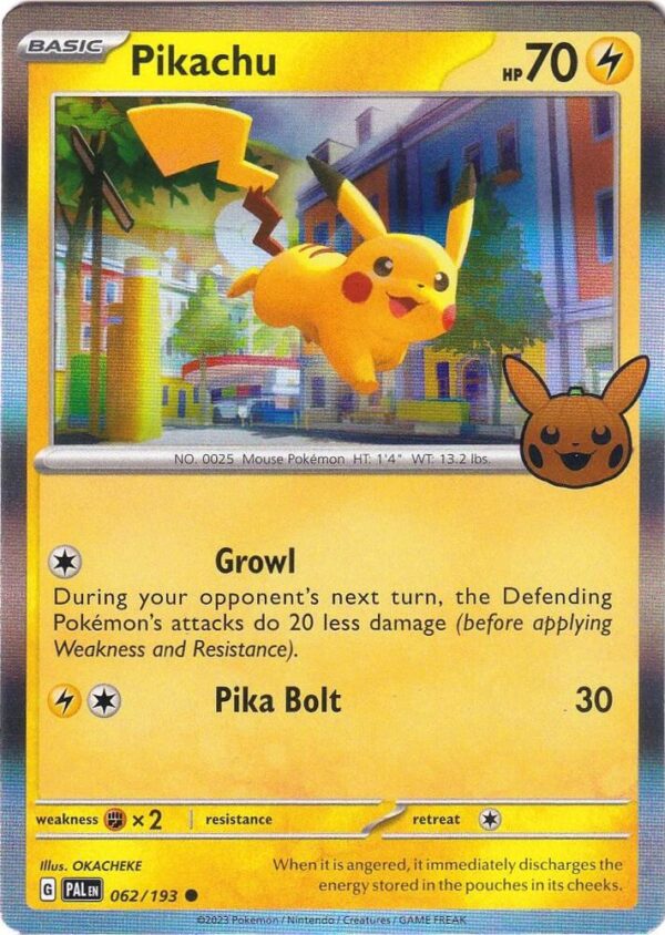 Pikachu 062/193 Holofoil Trick or Trade BOOster Bundle 2023 Pikachu 062/193 Holofoil Trick or Trade BOOster Bundle 2023