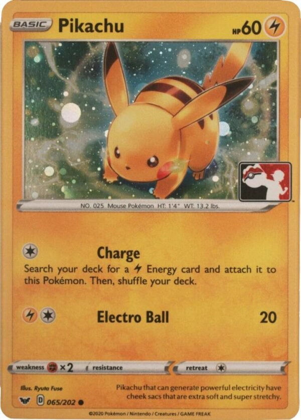 Pikachu 065/202 (Cosmos Holo) Holofoil League & Championship Cards