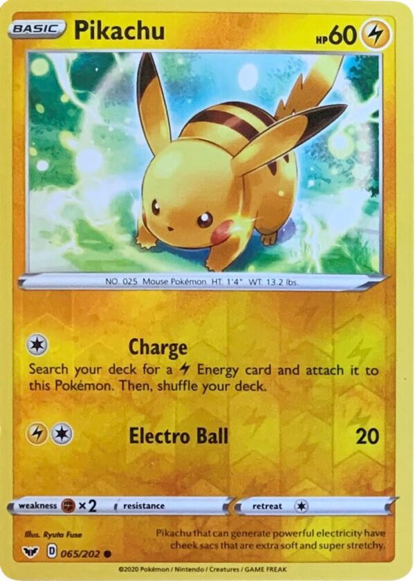 Pikachu 065/202 (Reverse Cosmos Holo) Reverse Holofoil Miscellaneous Cards & Products Pikachu 065/202 (Reverse Cosmos Holo) Reverse Holofoil Miscellaneous Cards & Products