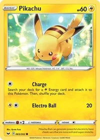 Pikachu | 065/202 | Normal | SWSH01: Sword & Shield Base Set