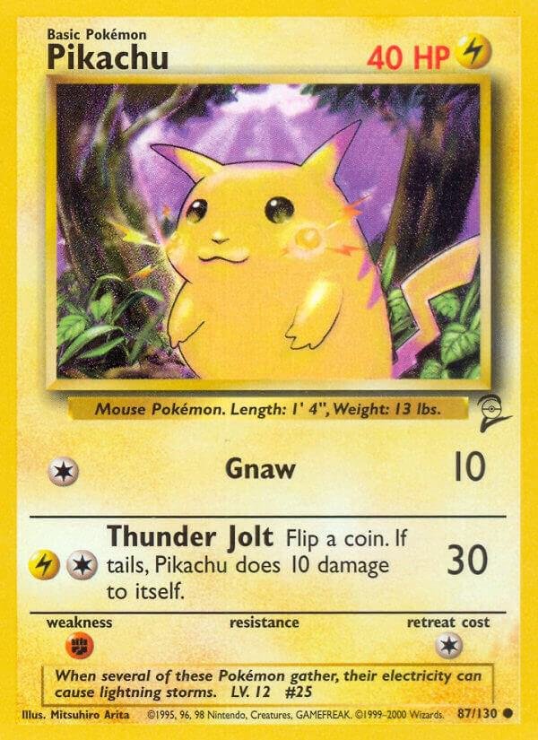 Pikachu 087/130 Normal Base Set 2