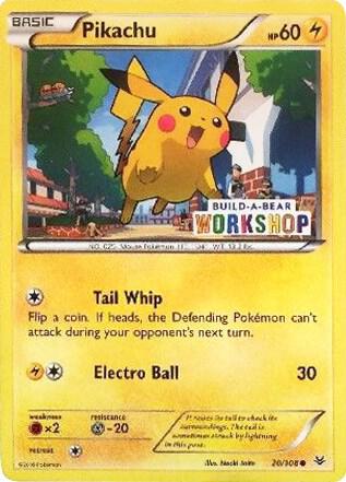 Pikachu 20/108 (Build-A-Bear Workshop Exclusive) 020/108 Normal Miscellaneous Cards & Products Pikachu 20/108 (Build-A-Bear Workshop Exclusive) 020/108 Normal Miscellaneous Cards & Products