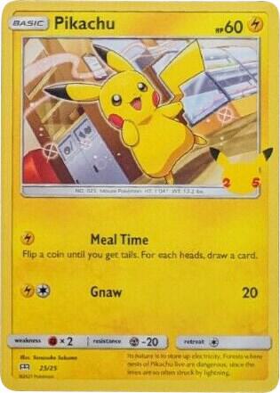 Pikachu 25/25 025/025 Holofoil McDonald’s 25th Anniversary Promos Pikachu 25/25 025/025 Holofoil McDonald’s 25th Anniversary Promos