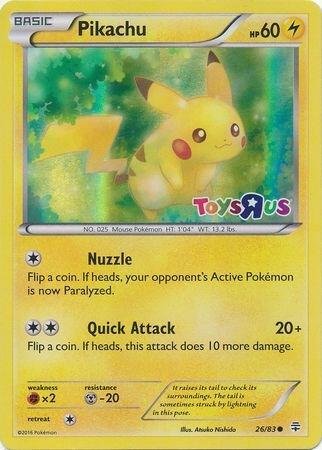 Pikachu 26/83 (Toys R Us) 026/083 Holofoil Miscellaneous Cards & Products Pikachu 26/83 (Toys R Us) 026/083 Holofoil Miscellaneous Cards & Products