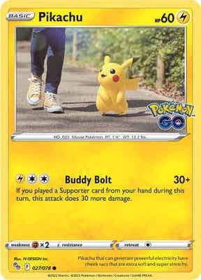 Pikachu (27) 027/078 Reverse Holofoil Pokemon GO