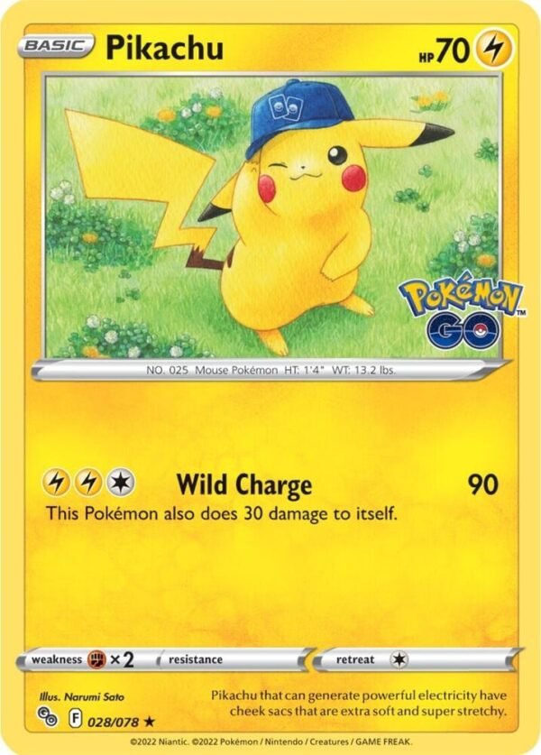 Pikachu (28) 028/078 Reverse Holofoil Pokemon GO