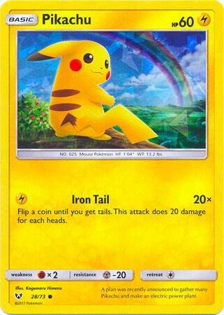 Pikachu 28/73 (Cracked Ice Holo) 028/073 Holofoil Deck Exclusives