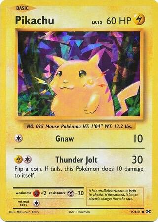 Pikachu 35/108 (Cracked Ice Holo) 035/108 Holofoil Deck Exclusives