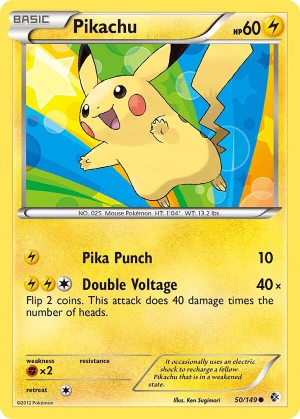 Pikachu 50/149 Reverse Holofoil Boundaries Crossed Pikachu 50/149 Reverse Holofoil Boundaries Crossed