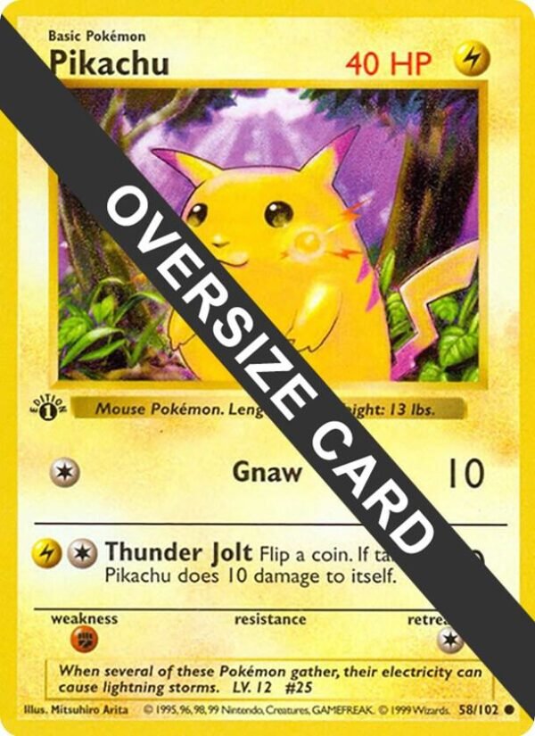 Pikachu 58/102 058/102 Normal Jumbo Cards Pikachu 58/102 058/102 Normal Jumbo Cards