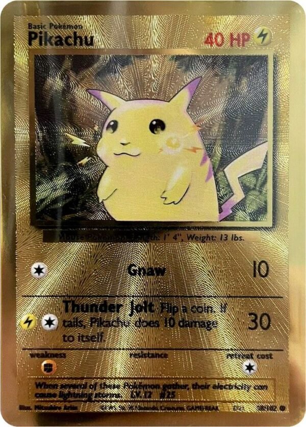 Pikachu 58/102 (Celebrations Metal Card) 058/102 Holofoil Miscellaneous Cards & Products Pikachu 58/102 (Celebrations Metal Card) 058/102 Holofoil Miscellaneous Cards & Products