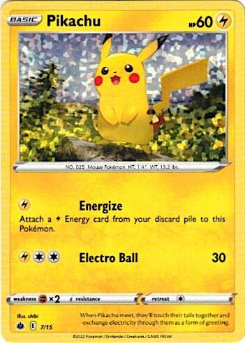 Pikachu 7/15 007/015 Holofoil McDonald’s Promos 2022