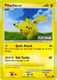 Pikachu | 70/100 [Platinum] | 070/100 | Reverse Holofoil | Burger King Promos
