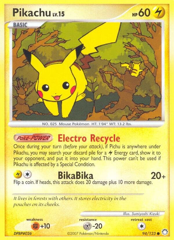 Pikachu 94/123 Reverse Holofoil Mysterious Treasures Pikachu 94/123 Reverse Holofoil Mysterious Treasures